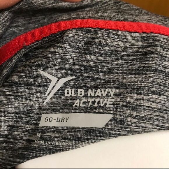 🔮 OLD NAVY | Grey Red 1/4 Zip Pull Over Size Medium - Picture 3 of 3